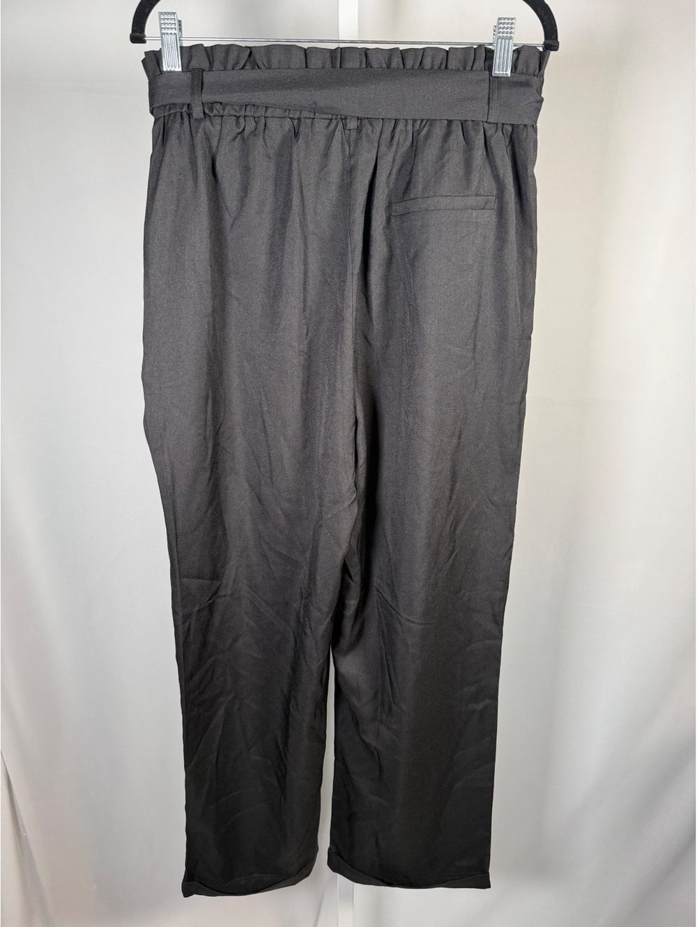 Halara High Waisted Belted Pocket Straight Leg Work Pants Black Size Large - Picture 4 of 9